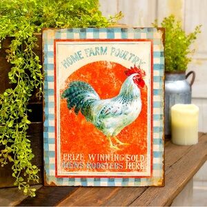 *Home Farm Poultry Distressed Metal Sign